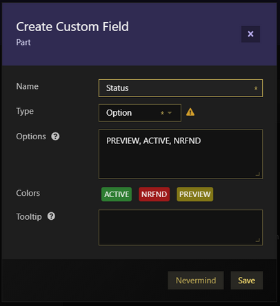 custom fields