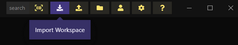 Import and export workspaces